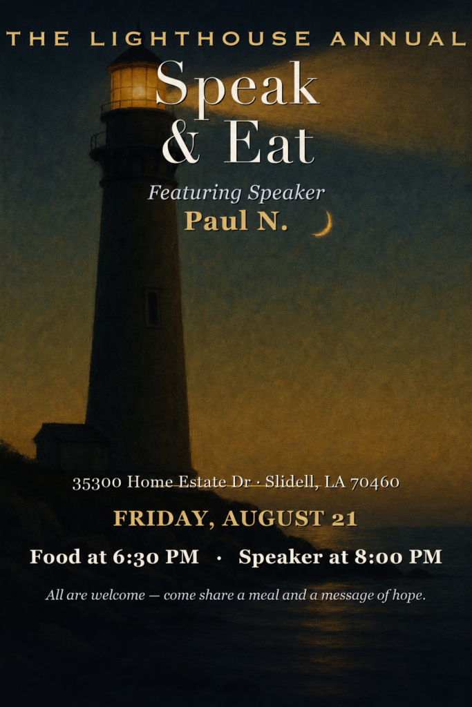 The Lighthouse Annual Speak & Eat FridayAugust 21st, 6:30pm